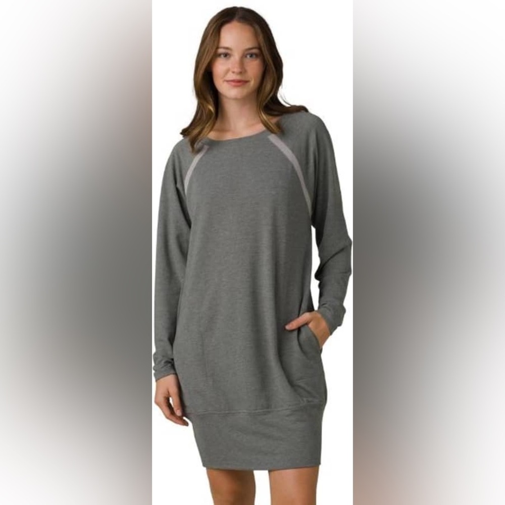 prAna Rosie Dress in Ashy Grey Small Outdoor Casual CabinCore Outdoor Casual
